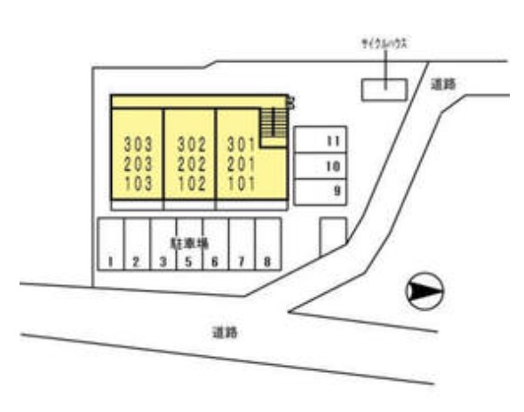 【横浜市泉区中田東のアパートのロビー】