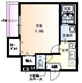 大阪市東淀川区北江口のアパートの間取り