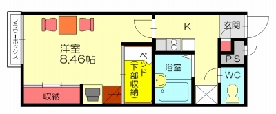 糟屋郡志免町志免東のアパートの間取り