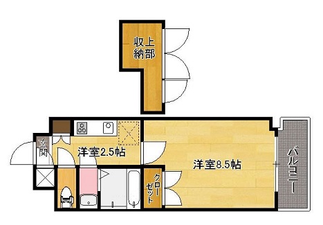 福岡市東区箱崎ふ頭のマンションの間取り