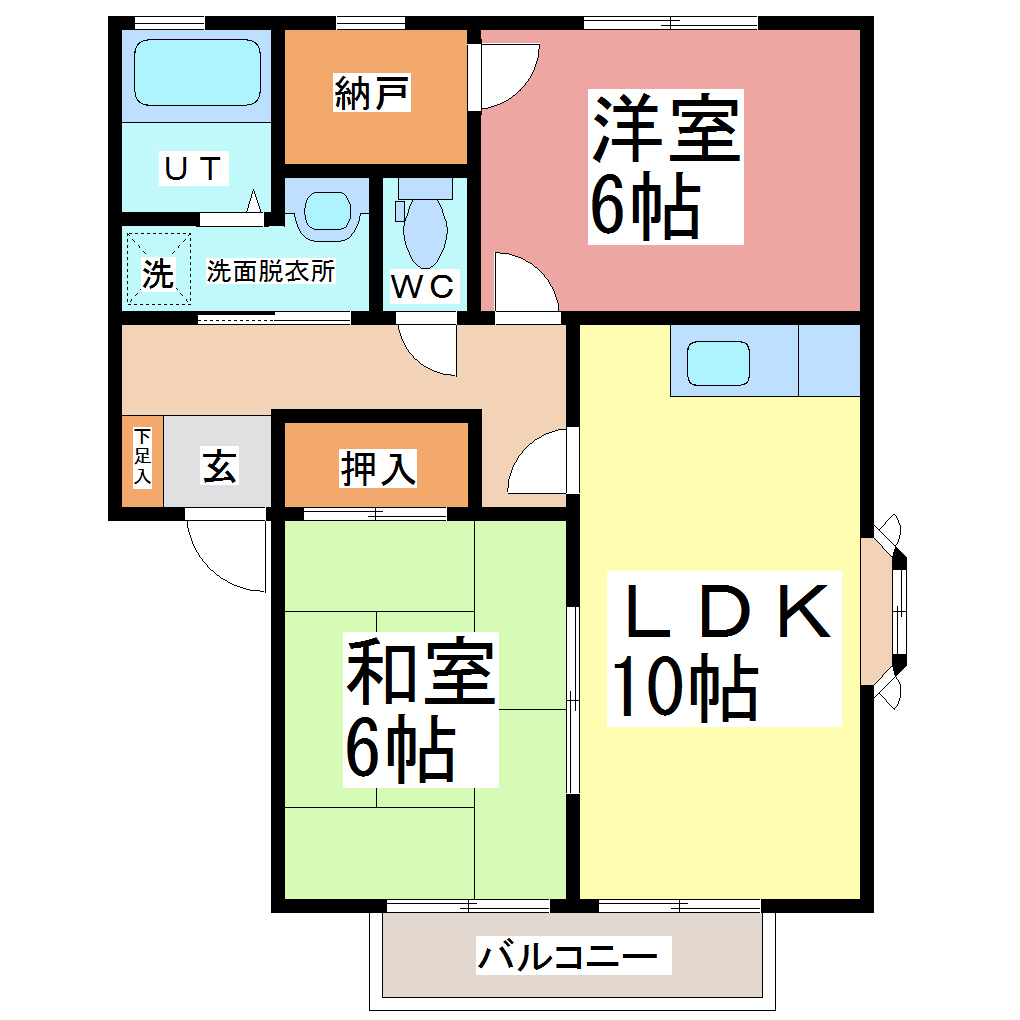 ウインディア成和　B棟の間取り