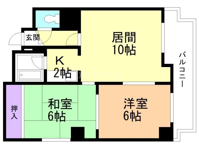 札幌市豊平区豊平五条のマンションの間取り