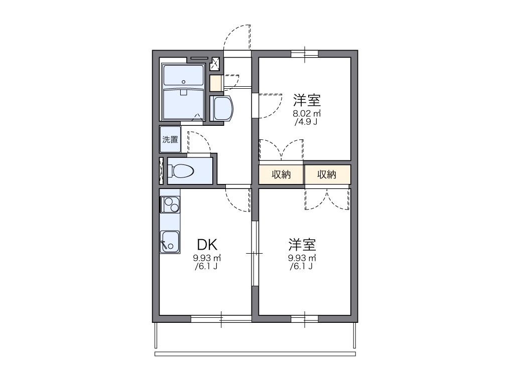 レオパレスＷＩＮＧの間取り