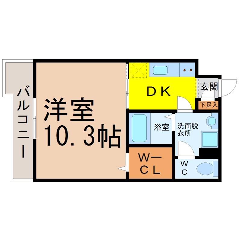 名古屋市東区泉のマンションの間取り