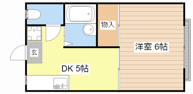 東近江市五個荘小幡町のアパートの間取り