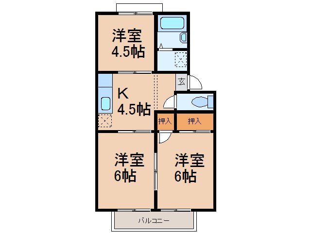 ハイツコイケIIの間取り