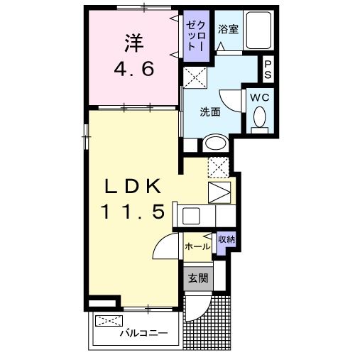 大阪府泉佐野市上之郷（アパート）の賃貸物件の間取り