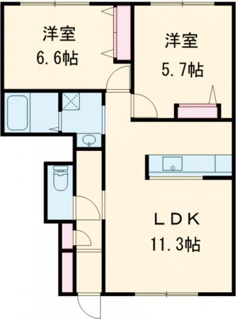 城山ヒルズAの間取り
