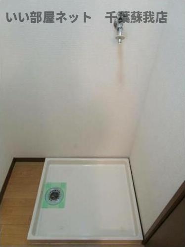 洗面設備　スペースが確保できる洗面所です