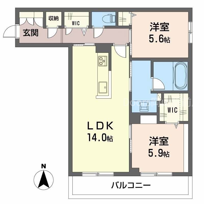 ＪＲ吉備線 大安寺駅 徒歩4分 3階建 築1年の間取り写真