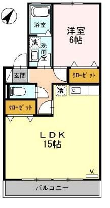 オランジュリー山本IIの間取り写真