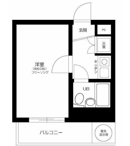 東急多摩川線 沼部駅 徒歩4分 5階建 築38年の間取り写真