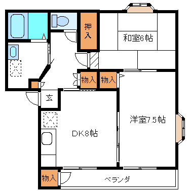 ロイヤルガーデン桃見台　B館の間取り