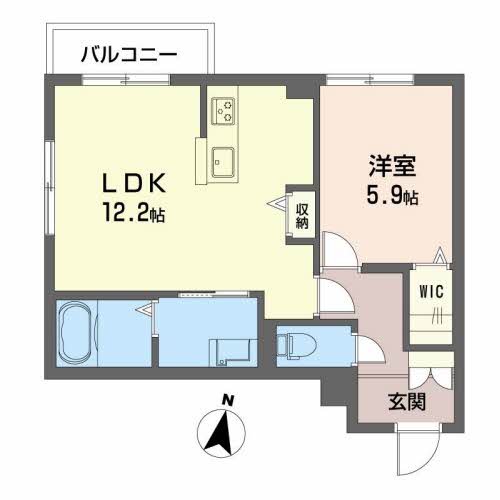 福知山市字土師のマンションの間取り