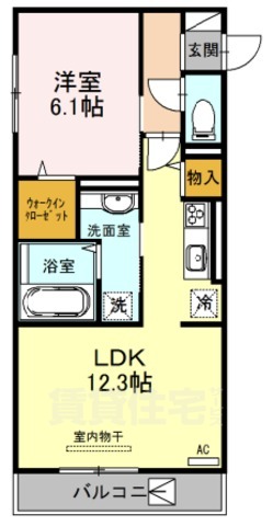 堺市堺区出島町のアパートの間取り