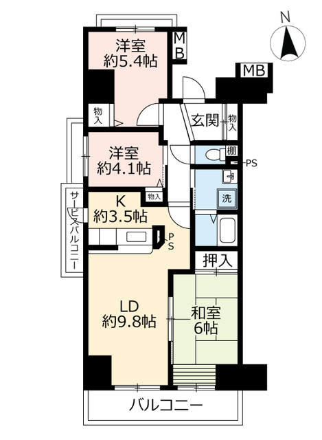 ＵＲアーバニア志賀公園の間取り