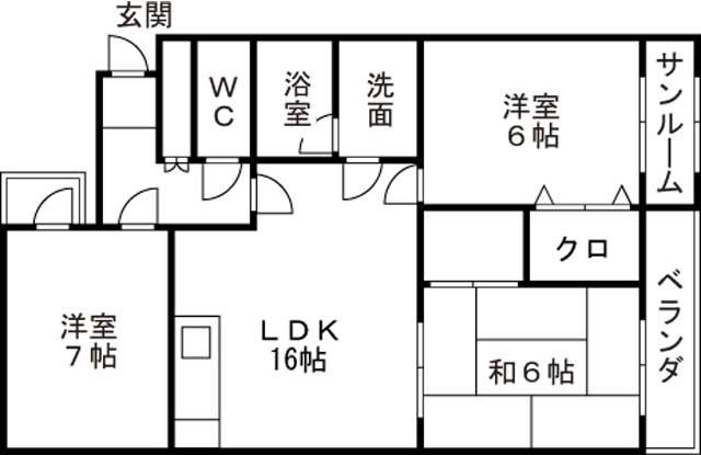 ヴィララボール新根塚の間取り