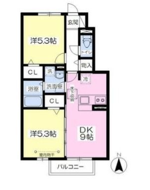 ユニティータウン福原の間取り