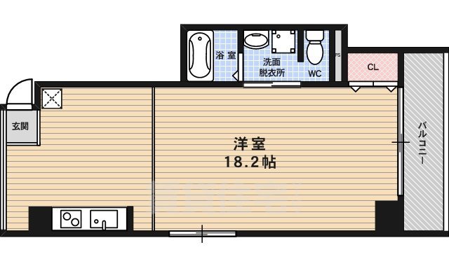 京都市中京区壺屋町のマンションの間取り