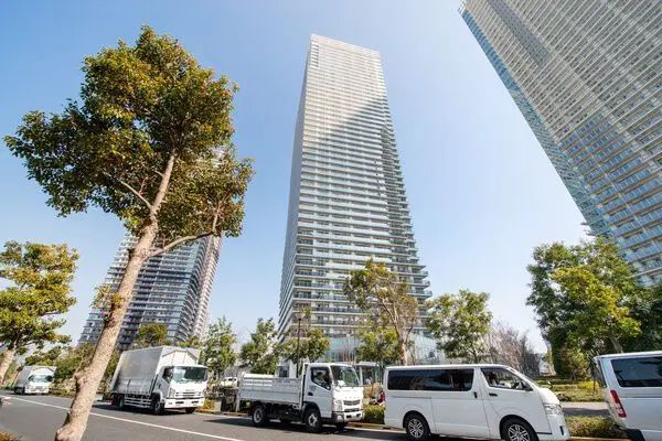 中央区晴海のマンションの建物外観