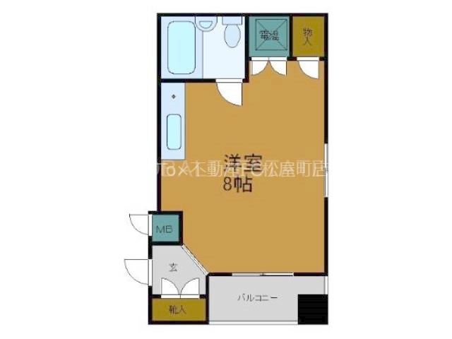 大阪市中央区内本町のマンションの間取り