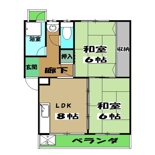 京都市右京区梅津尻溝町のマンションの間取り