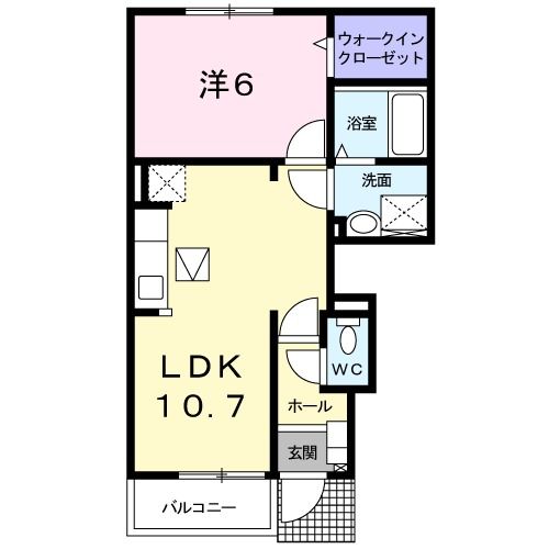 ベルズかたかごＢの間取り