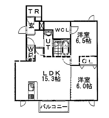 【札幌市北区屯田七条のアパートの間取り】