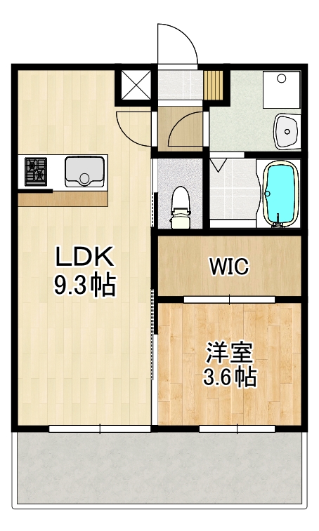 【長崎市城栄町のマンションの間取り】