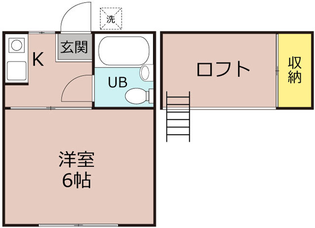 秦野市鶴巻北のアパートの間取り