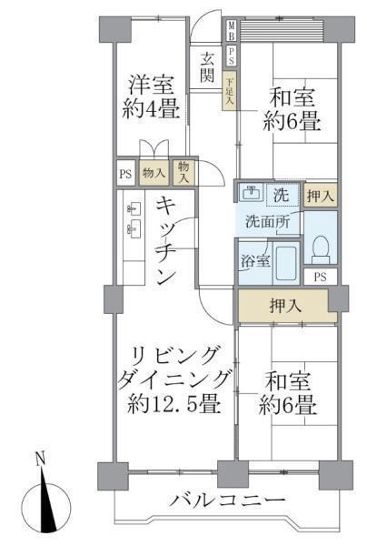 江東区南砂のマンションの間取り