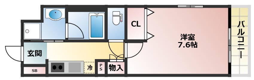 【ベラジオ雅び北野白梅町駅前の間取り】