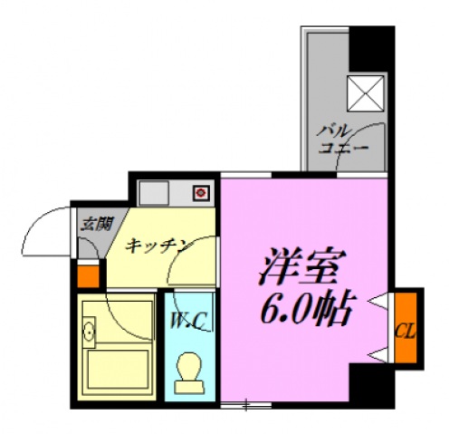 広島市中区大手町のマンションの間取り