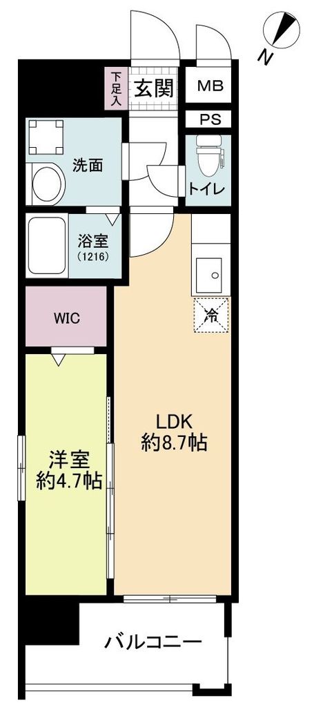 福岡市博多区神屋町のマンションの間取り