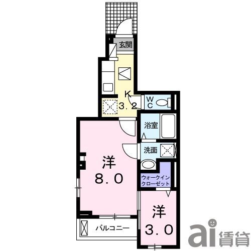 カーサ　ルーチェの間取り