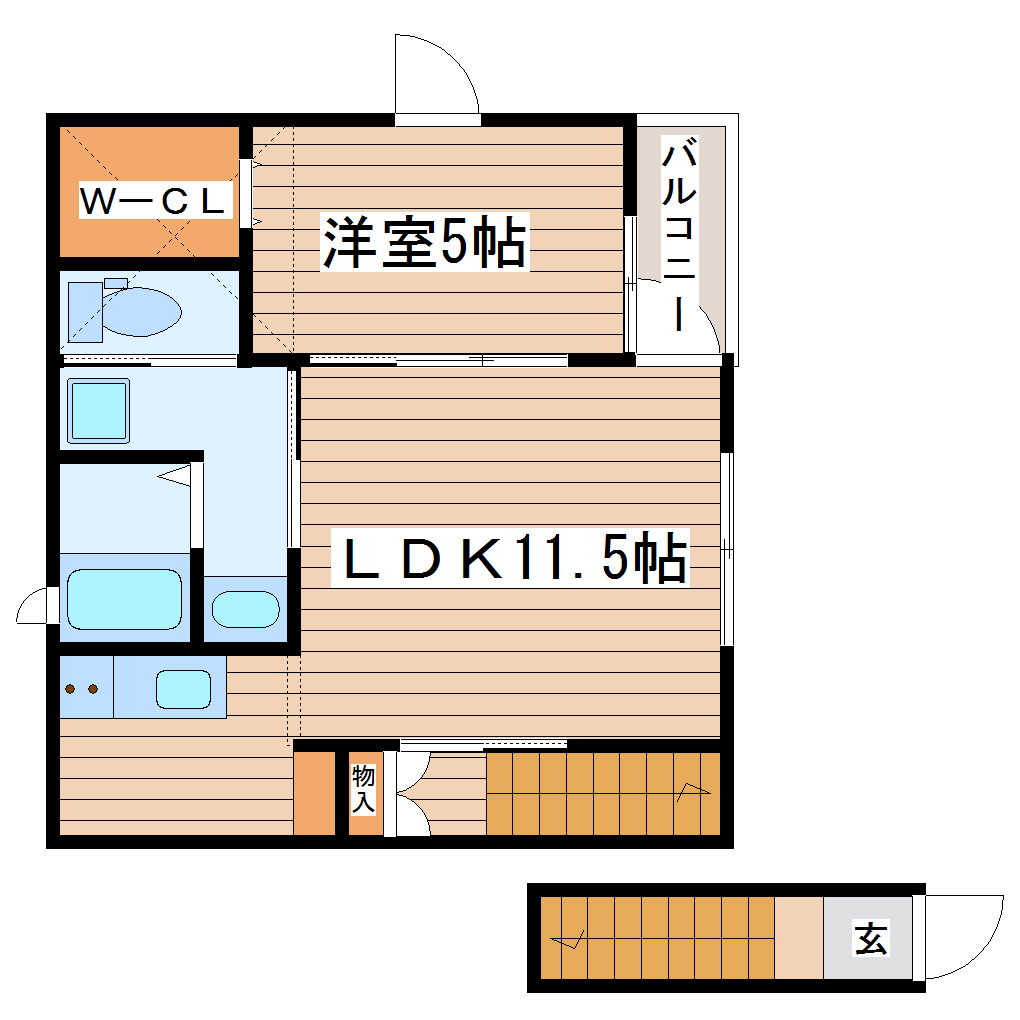 クオーレ木ノ下の間取り