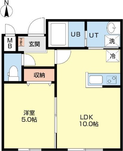 北広島市東共栄のマンションの間取り