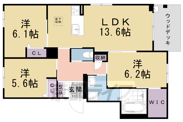 Ｓ．Ｒ．シャーメゾンの間取り