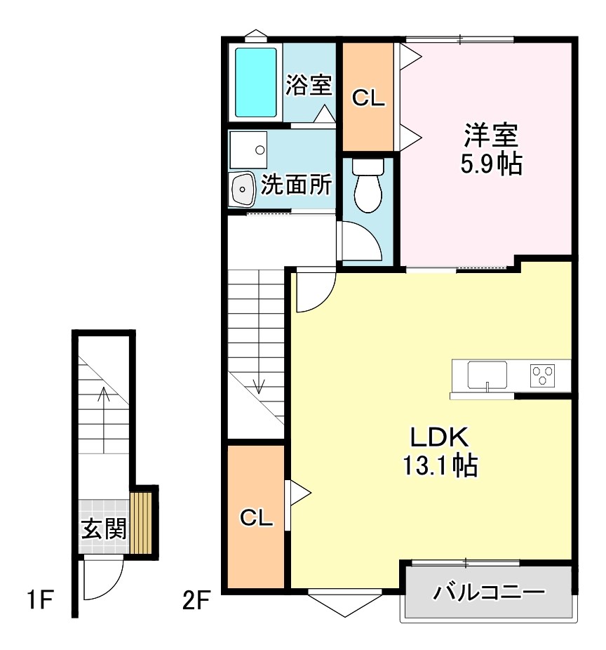 メゾフォルテ810　B棟の間取り