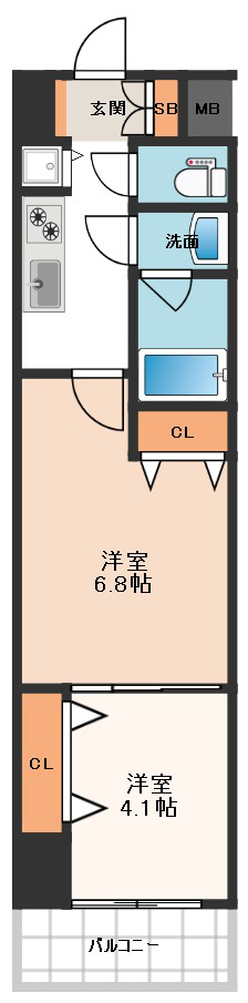 スプランディッド堀江の間取り