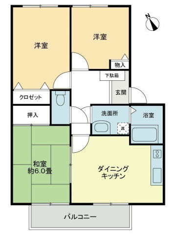 【フォブール龍雲Ａの間取り】