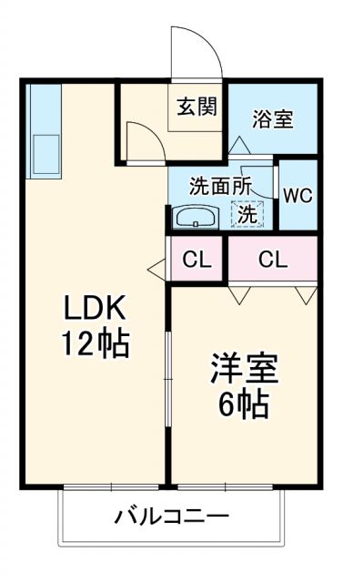 富士市南松野のアパートの間取り