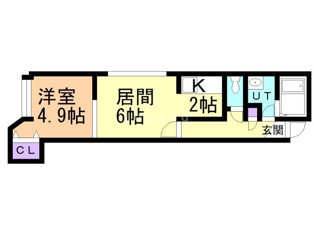 札幌市豊平区西岡四条のアパートの間取り