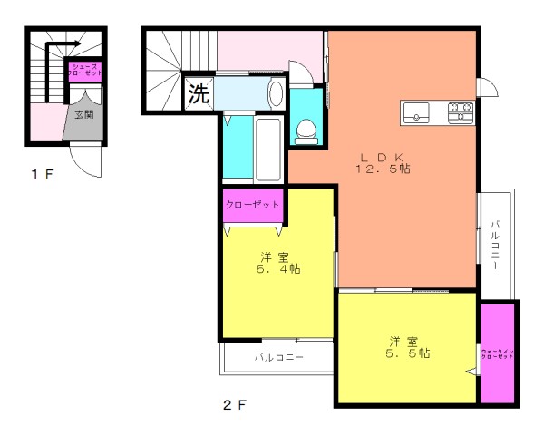 横浜市緑区長津田のマンションの間取り