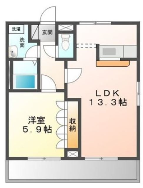 入間郡毛呂山町岩井東のアパートの間取り