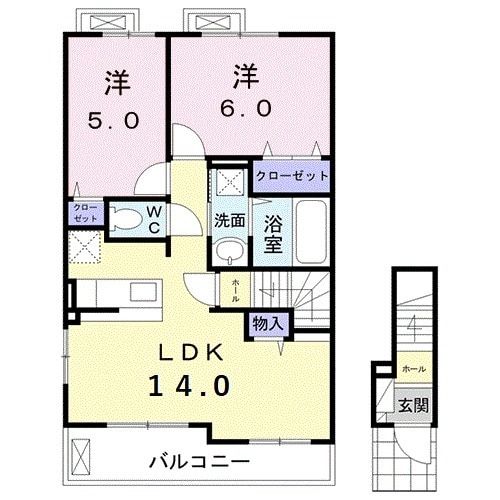 クラール東村　Ｋの間取り