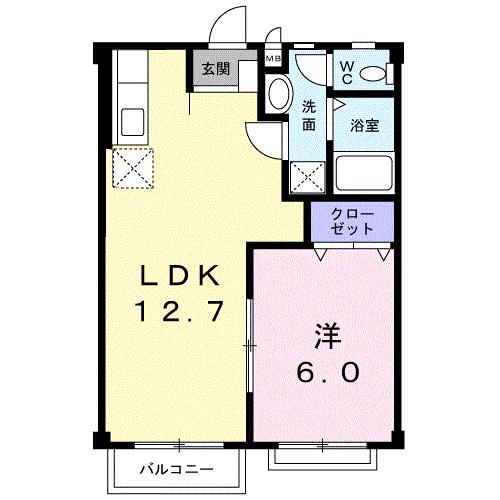 リベルテ早川の間取り