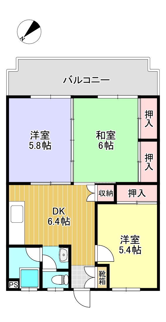 サンハイム松村の間取り