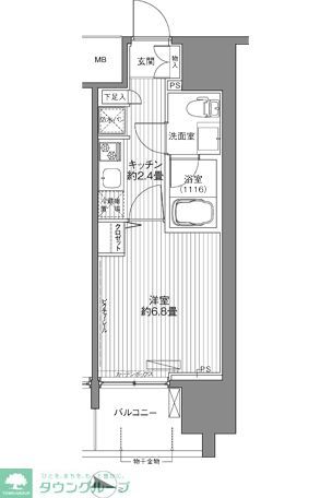 北区神谷のマンションの間取り