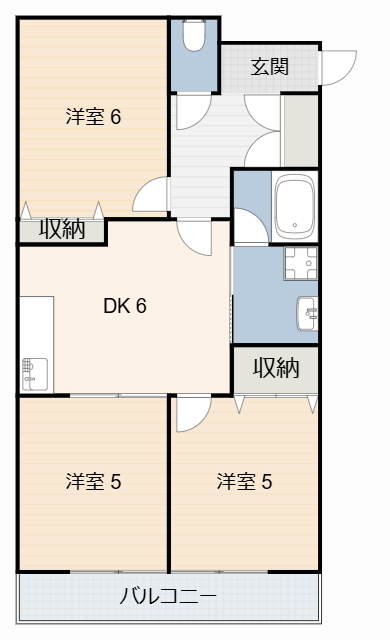 刈谷市東境町のマンションの間取り